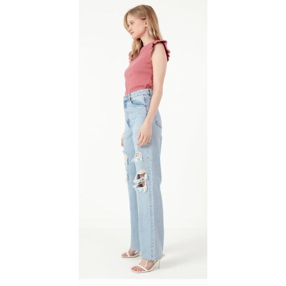 NWT Free the Roses Sold Out Pink Ruffle Knit Top Size Small - Picture 4 of 7